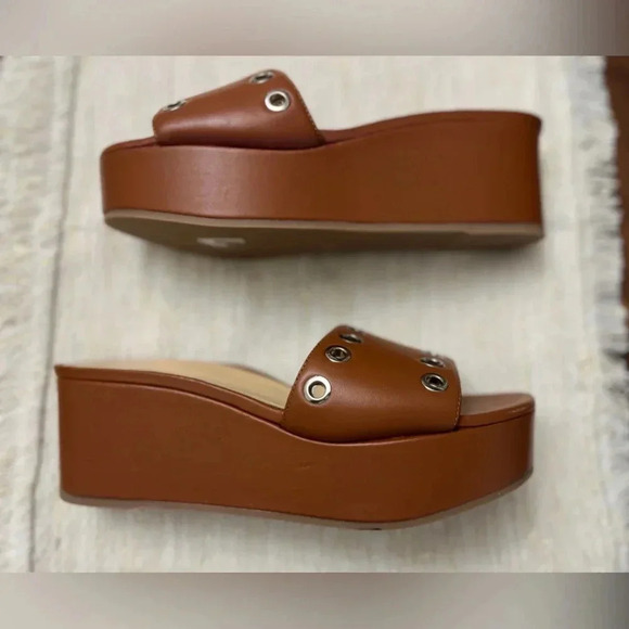 Marion Parke Triple Insole Brown Leather Sandals Size EU 40 US 10 Luxury Classic - Picture 10 of 11